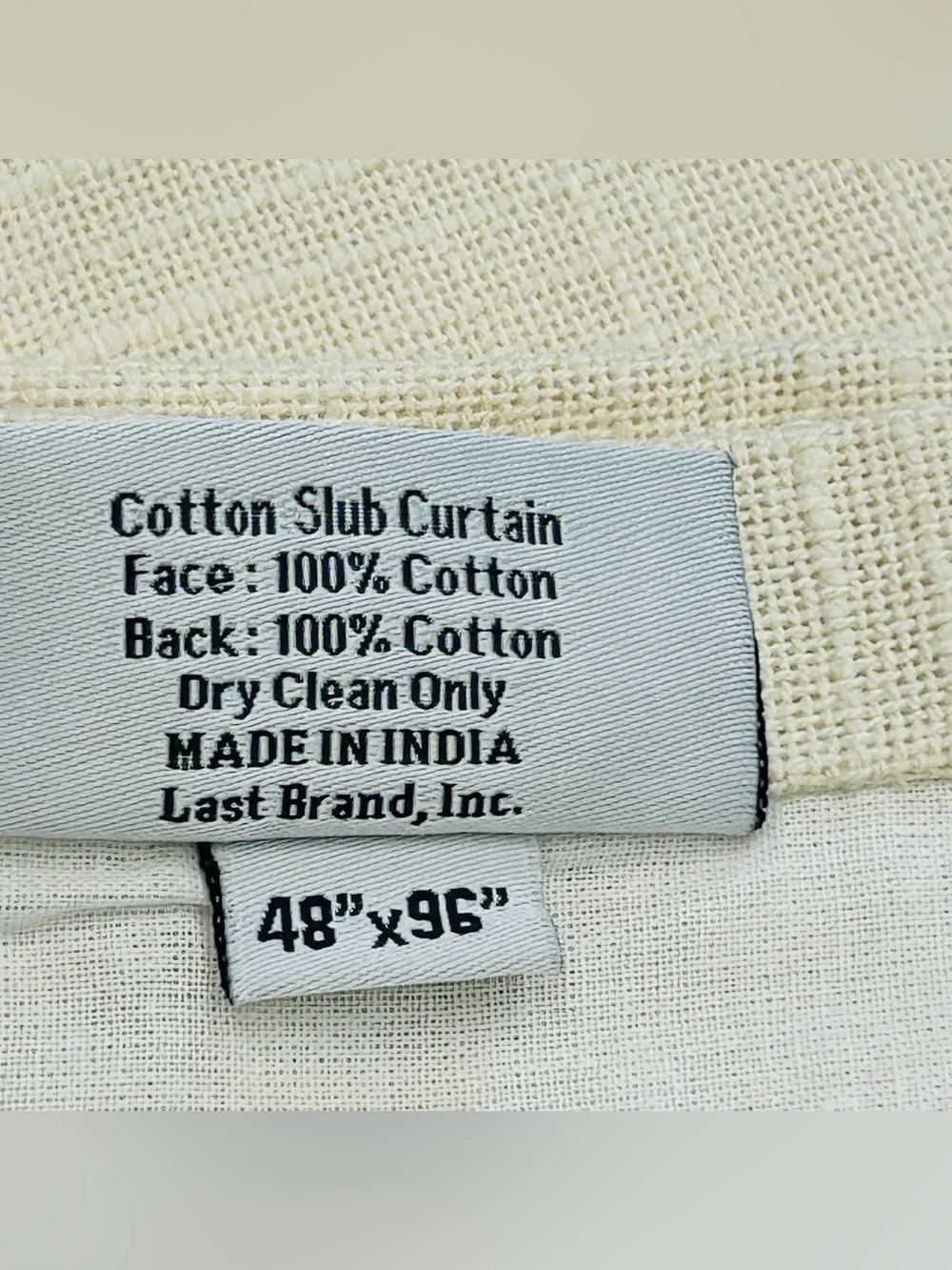 QUINCE Set Of 2 48x96 Cotton Slub Curtains Natural 0072